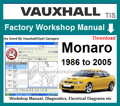 Vauxhall Monaro Workshop Repair Manual